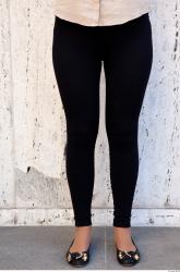 Leg Woman White Casual Average Leggings